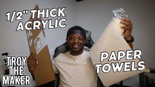 Laser Cutting Acrylic with Paper Towels? (Craziest Hack Ever!)