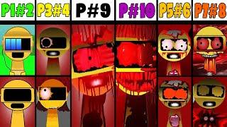 Phase 1 VS Phase 2 VS Phase 3 VS Phase 4 VS Phases 6-10 in Incredibox Sprunki versions + NEW MOD