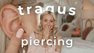 Tragus Piercing Experience: pain, healing, jewelry