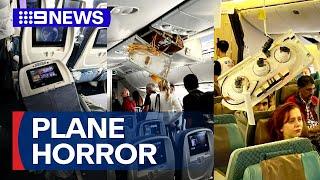 Thirty injured as 'strong turbulence' forces plane to emergency land | 9 News Australia