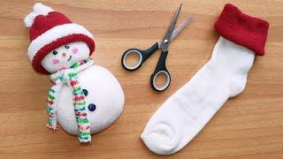 How to Make Sock SNOWMAN ️ The Best Handmade Christmas Gift  Easy & Cheap Crafts / DIY Tutorial