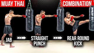 COMBINATION for your Training at Home | Muay Thai Basics