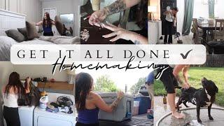 Get it all done productive vlog ! Homemaking, cleaning,  vacation prep, vlog, packing tips, and more