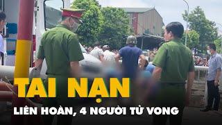 Tai nạn liên hoàn khiến 4 người đi xe máy tử vong