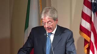 Italian Prime Minister Paolo Gentiloni at New York University