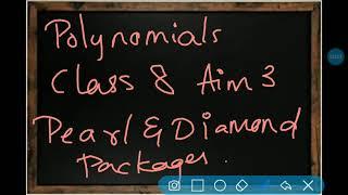 Pearl & Diamond Packages | Aim 3 | Polynomials | Class 8 | Maths Techno | Vishwablooms