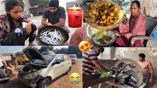 Car da bura haal ho gya  | Aaj Asi banai homemade rose Fragrance candle  | Making All type pakoda