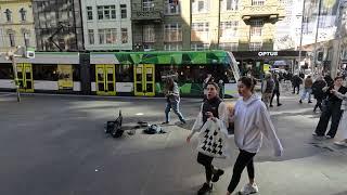 Buskers In The City Of Melbourne Australia | Bourke Street And Swanston Street