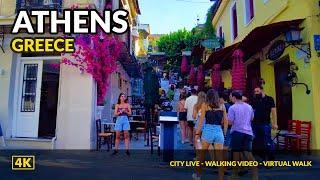 4K Athens Greece ️  Walking Tour - City Center - Old Town