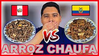 ARROZ CHAUFA con pollo PERUANO vs CHAULAFAN de camaron (ECUADOR) ¿CUAL ES MEJOR?