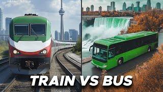 TRAIN VS BUS: Toronto to Niagara Falls Race 