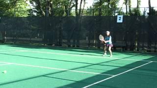 simple tennis dance or footwork :  1, 2, 3 steps( rhythm )