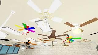 Roblox colorful ceiling fan video for kids