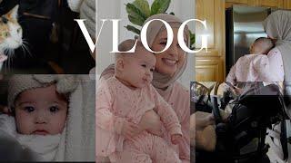 VLOG  | slow morning | zyra's first interaction with a cat | visiting my sister