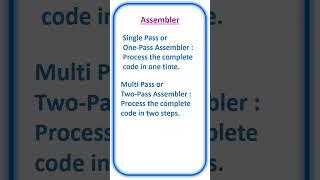 What is a Assembler | Define a Assembler | Sarita's Teachdesk