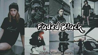 Faded Black Preset - lightroom mobile presets free dng | Street presets | Black tone presets