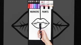 Markers VS Paint -   drawing #art #shorts