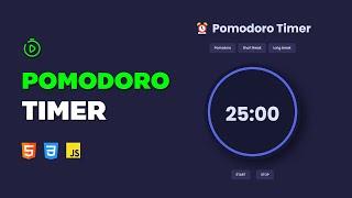 Create a Custom Pomodoro Timer with HTML, CSS and JavaScript