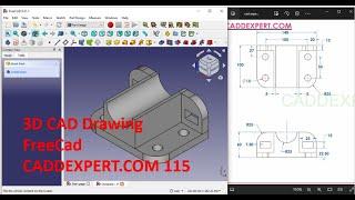 FreeCad 3D Drawing CADDEXPERT COM 115  ( bahasa )  #tech  #techasmr  #technology  #asmr  #asmrvideo