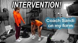 Trying to improve a Runner's Deadlift Form: Coach Sandi Intervention!