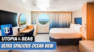 Utopia of the Seas | Ultra Spacious Ocean View Stateroom Walkthrough Tour | Royal Caribbean | 2024