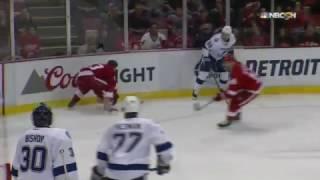 Darren Helm Destroyed by Nikita Nesterov Tampa Bay Lightning vs Detroit Red Winds 11/15/16