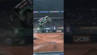 Tyler Menninga sending Grave Digger through the air before throttle gives out! #monsterjam #shorts