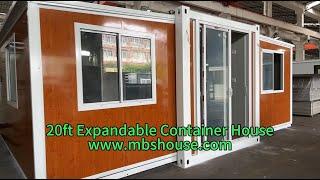 20ft  Prefab Expandable Container House with Two bedrooms and One bathroom