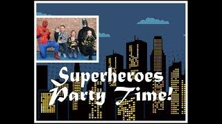 Superheroes!! Sunshine Gardens character visits-  Hero City  Theo’s 4th Birthday Party