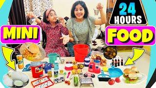 MINI FOOD Challenge for 24 Hours | EATING MINI FOOD | MINI INDIAN FOOD | MINI ITEMS | Samayra Narula