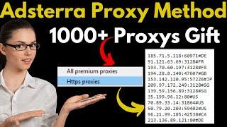 1000+Proxies Gift | Earn $510 Adsterra High CPM Trick Revealed | How To Increase Adsterra CPM 2023