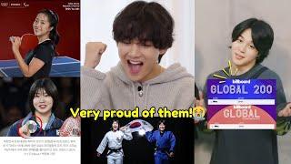 Taehyung has such amazing fan who win at the 2024 Paris Olympics Jimin top the charts!!‍️