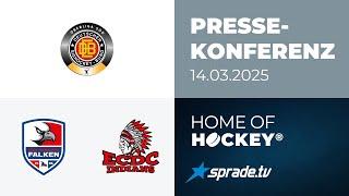 14.03.2025 - Pressekonferenz - Heilbronner Falken vs. ECDC Memmingen Indians