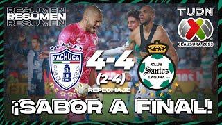 Resumen y goles | Pachuca 4 (2)- (4) 4 Santos | CL2023 - REPECHAJE | TUDN