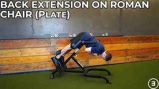 Back Extension on Roman Chair (Plate)