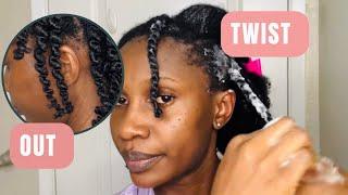 My natural hair TWIST OUT with mousse