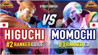 SF6  Higuchi (#2 Ranked Guile) vs Momochi (#1 Ranked Ed)  SF6 High Level Gameplay