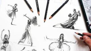 How to Draw the Figure | Water-soluble graphite pencils