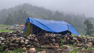 Most Relaxing Himalayan Village Life | Rainy Day | Daily Activities Of Nepali Villagers | Real Life