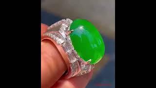 Authentic Type A Burmese Jadeite Jade Ring肥沃天然翡翠男戒 超大超厚 推荐#jadeitering #feicui #翡翠 #玉鐲 #戒指 #緬甸玉