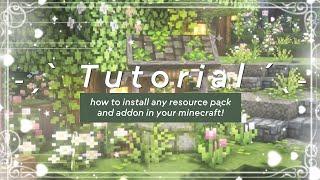 ˗ˏˋ Tutorial ˊˎ˗ Install any Resource Packs or Addon in Minecraft 1.19-1.20 