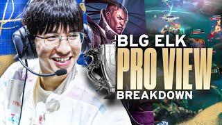 THE BEST LUCIAN GAME ALL YEAR? PRO VIEW BREAKDOWN - ELK POV LPL FINALS BLG VS TES - CAEDREL