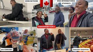 VANCOUVER VLOG 2 | $60 Grocery Shopping + Cooking + Skincare | Life of an International Student!