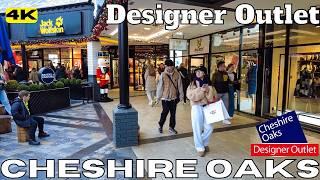 England CHESHIRE OAKS Designer OUTLET  Walk Tour - Biggest Outlet in  United Kingdom UK 4K