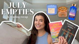 JULY EMPTIES + READING RECAP (Body Care, Skincare, Makeup)