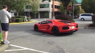 Sir Mix-A-Lot’s Lamborghini Aventador engine revs REDMOND TOWN CENTER EXOTIC CAR SHOW