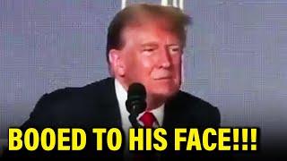 Trump Gets MERCILESSLY BOOED at Speech