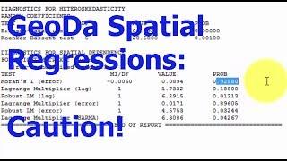 Spatial Regressions in GeoDa