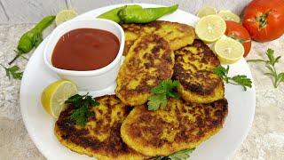 کوکوی سیب زمینی خوشمزه  ارزان و آسان / Potato patties , delicious , easy and vegetarian