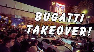 Bugatti's Takeover the Las Vegas Strip During Formula 1 Race Friday Night